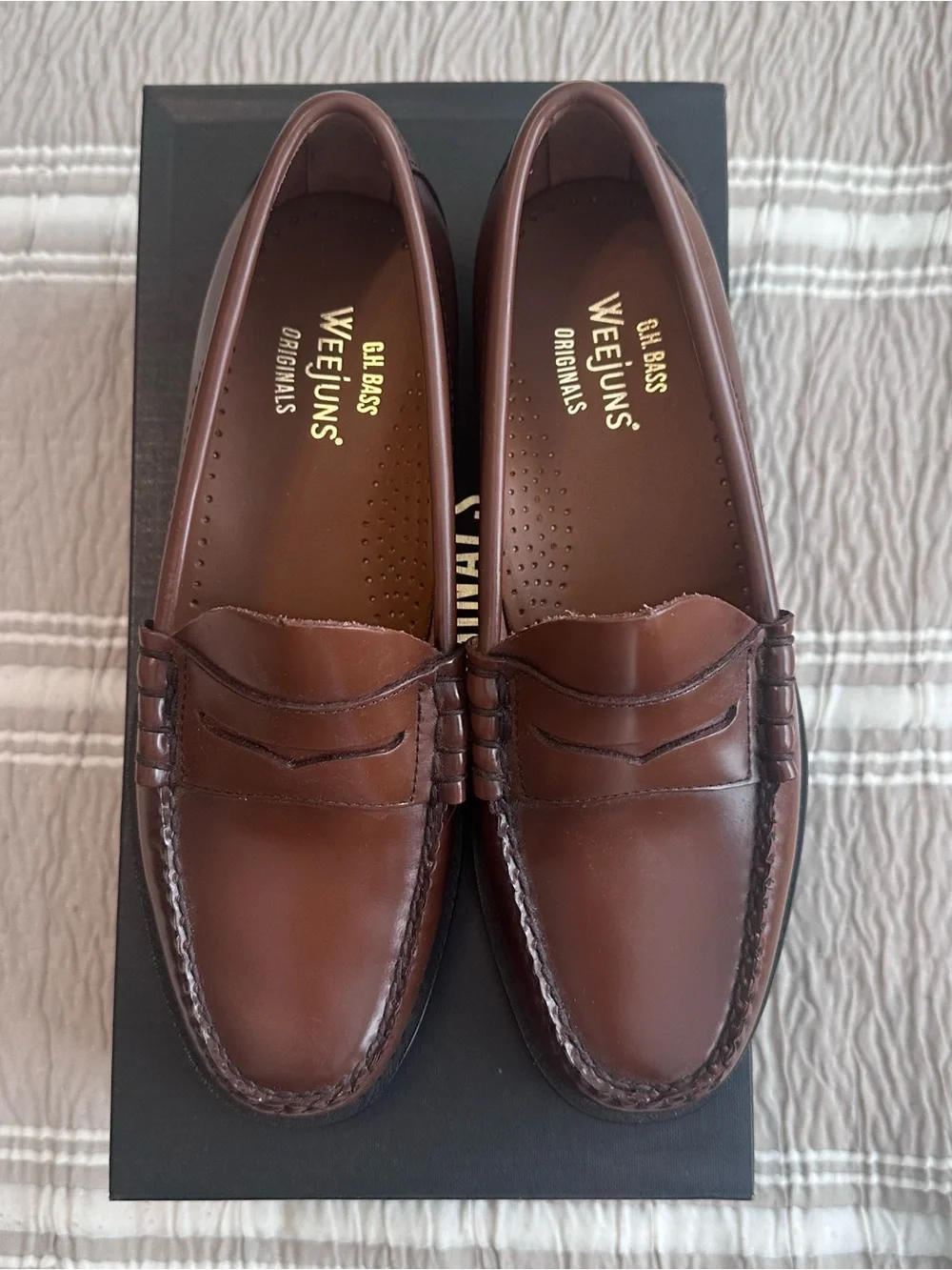 NEW G.H.BASS Larson Weejun Loafers - Brown size Men 7 / Women 8.5 - Picture 3 of 6